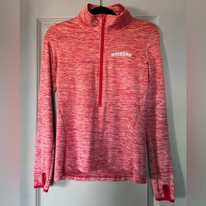 Victoria Secret PINK Nebraska Huskey half zip up. Red. Size small.